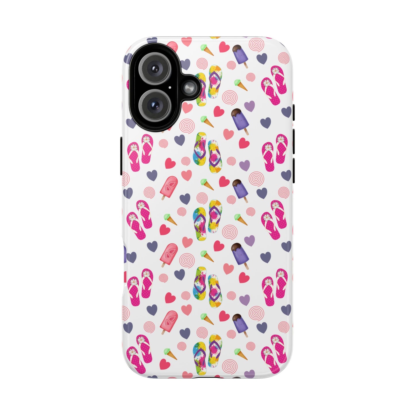 Phone Case Tough Cases - Summer Flip Flops Design