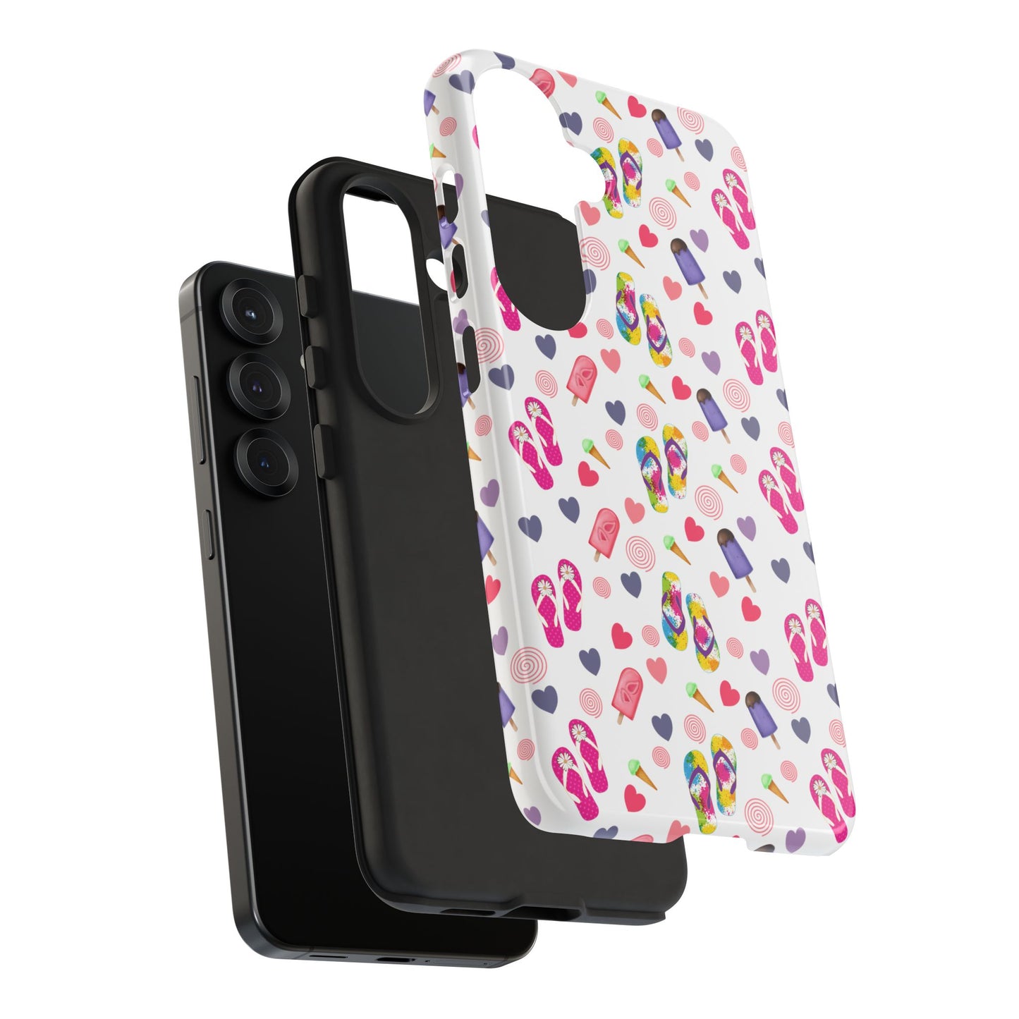 Phone Case Tough Cases - Summer Flip Flops Design