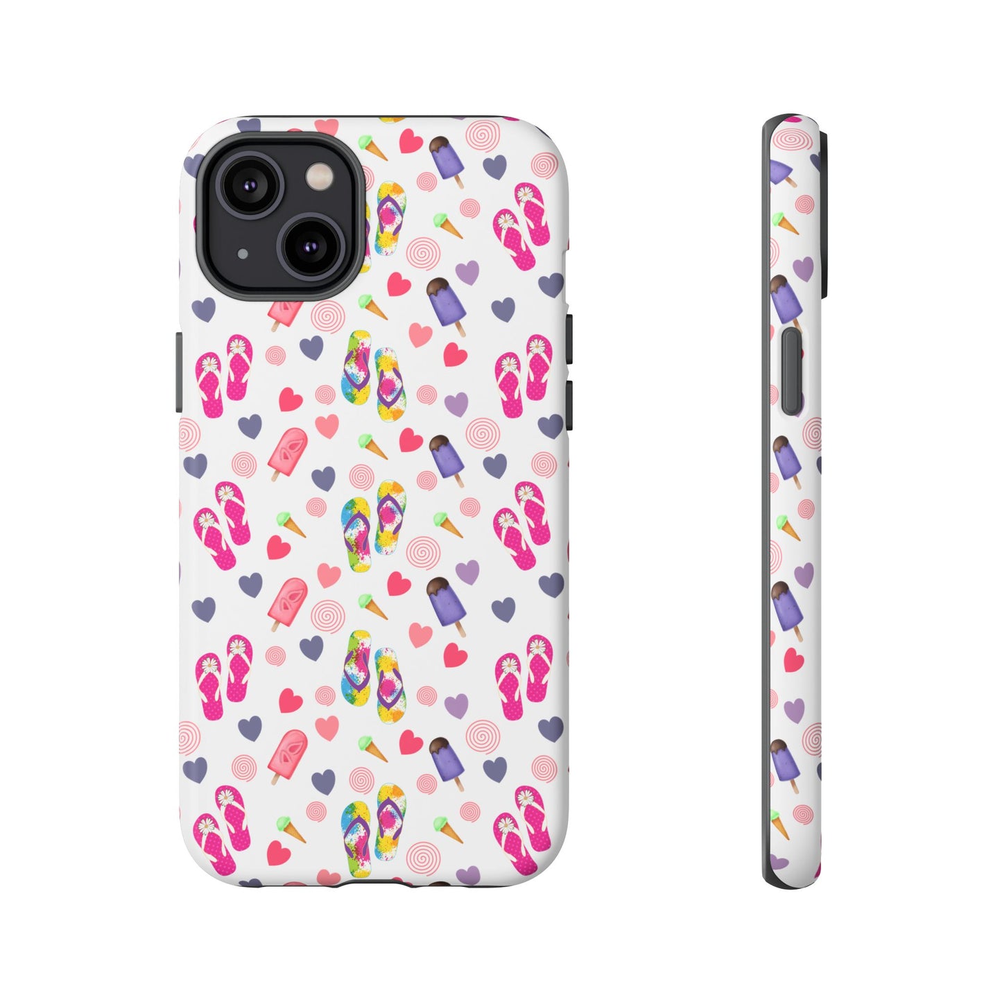 Phone Case Tough Cases - Summer Flip Flops Design