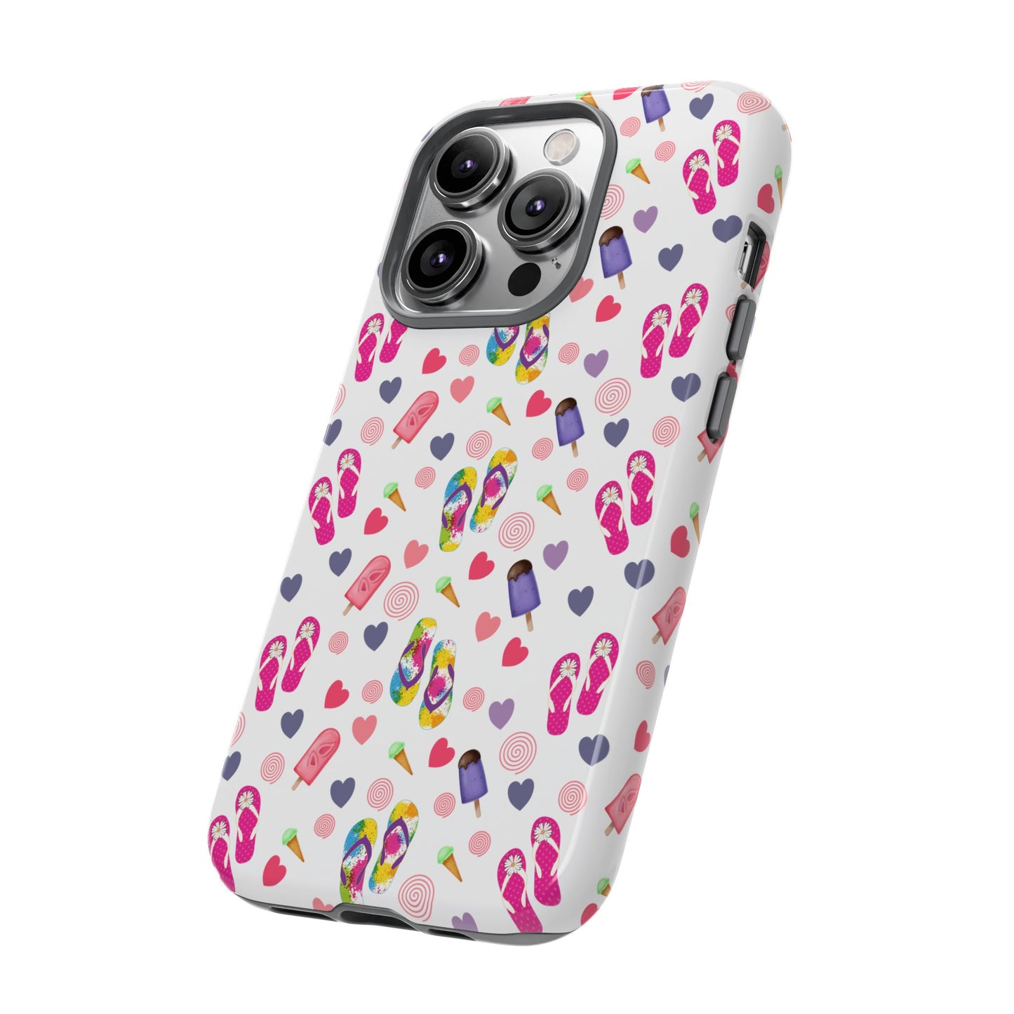Phone Case Tough Cases - Summer Flip Flops Design
