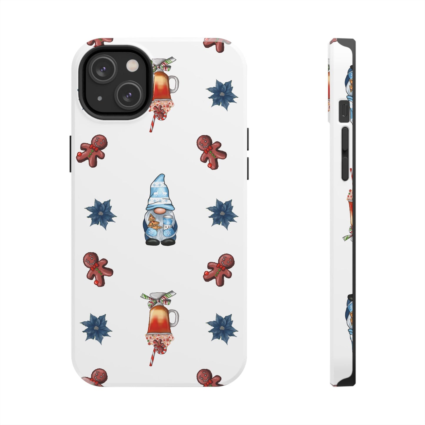 Phone Cases - Christmas Gnome and Gingerbread Man Design