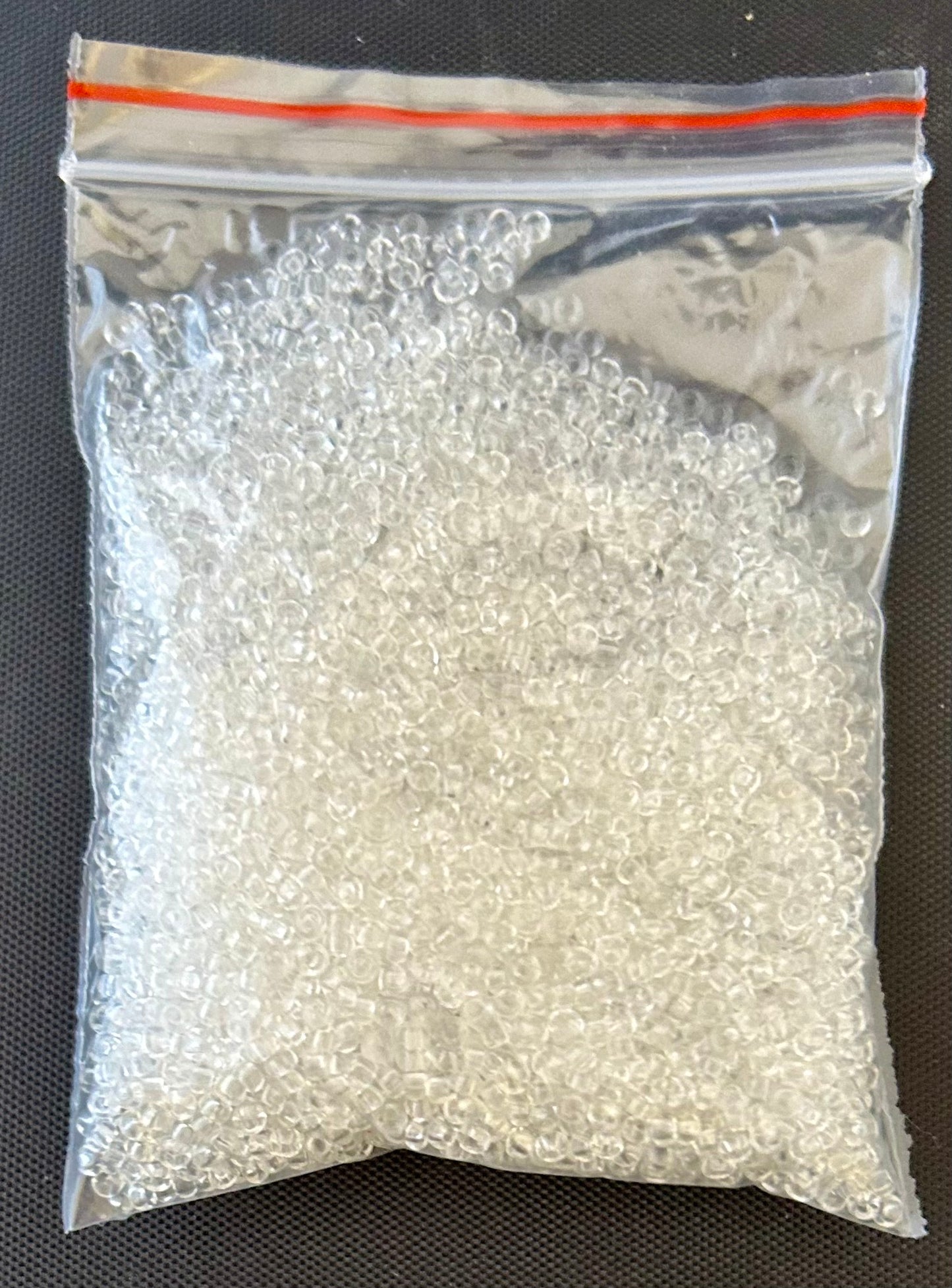 32 gram bag of crystal chez 11/0 seed beads approx 4080 seed beads