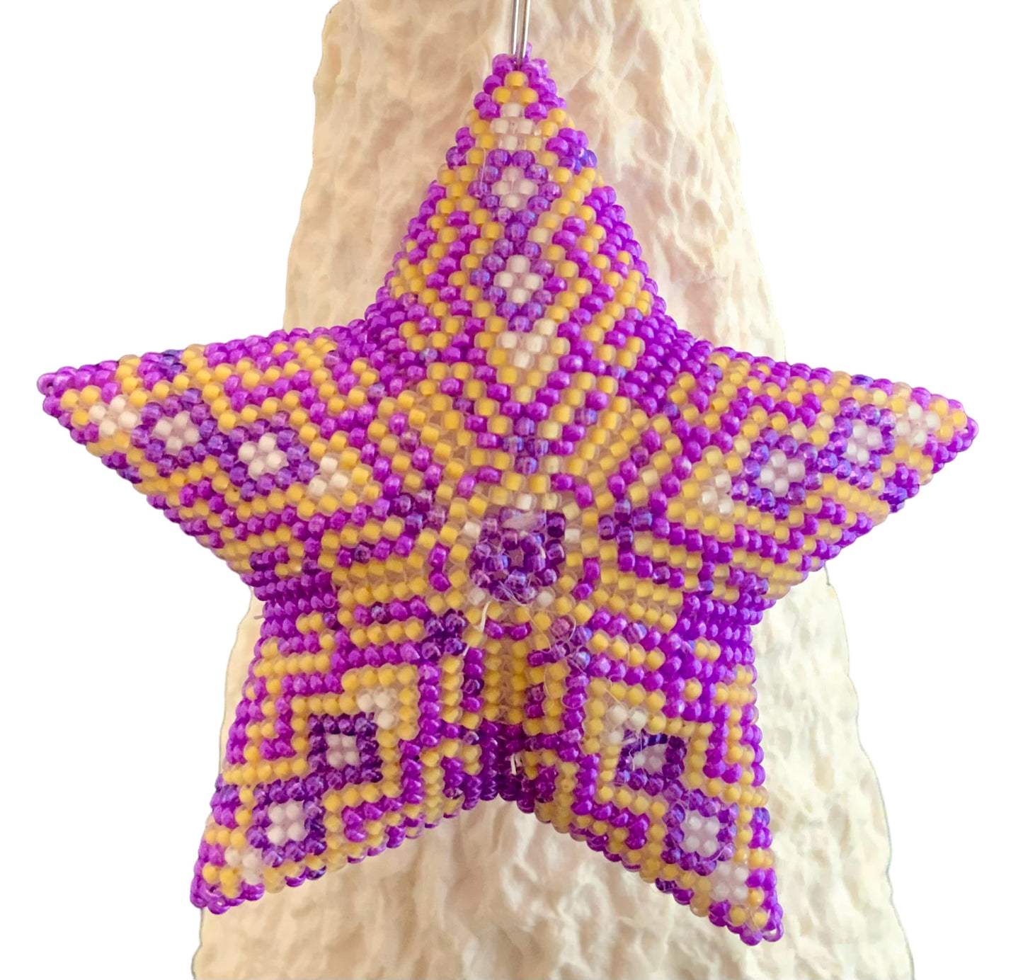 Sample of star made with chez 11/0 seed beads