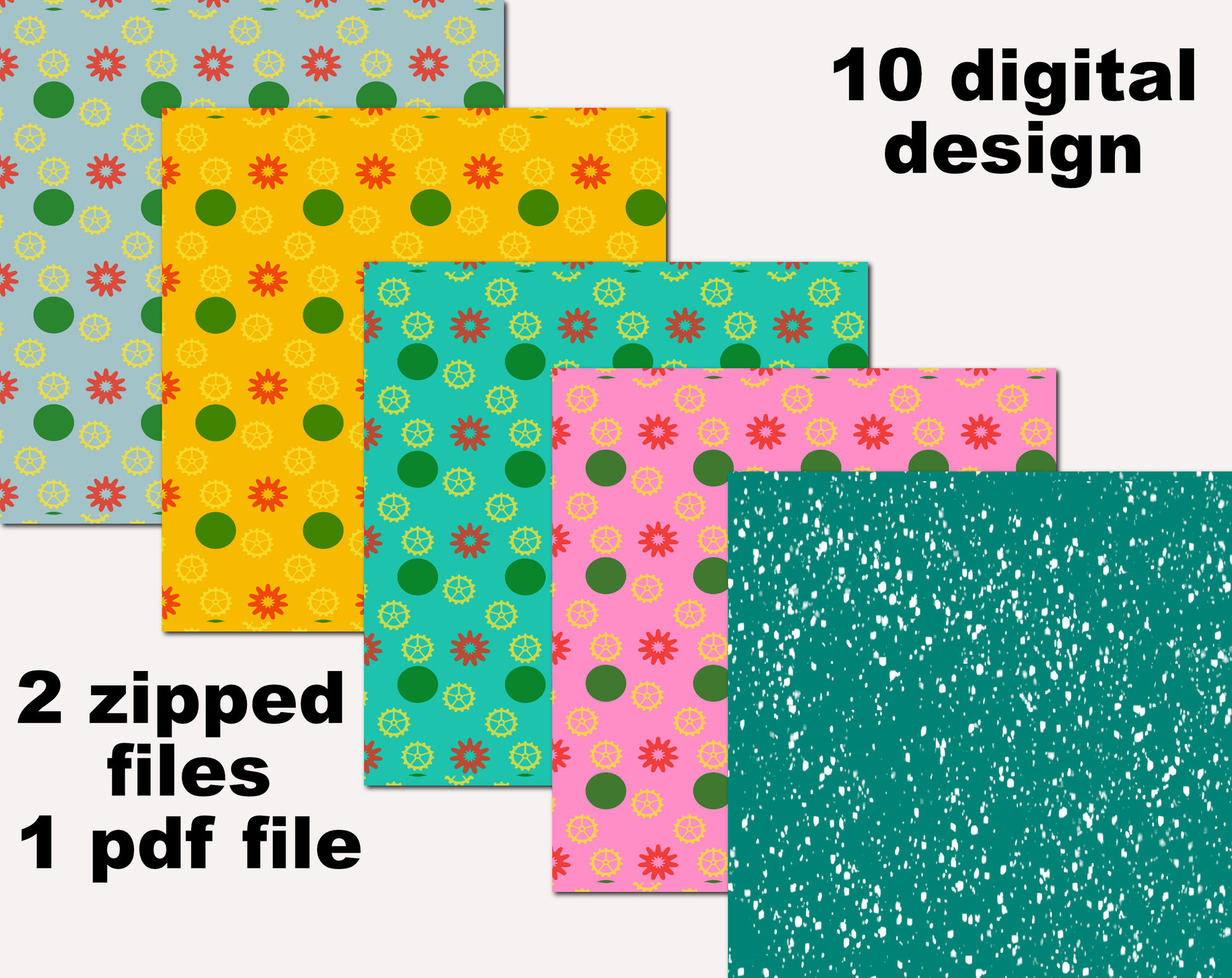 digital paper high resolution jpgs of gears pattern paper