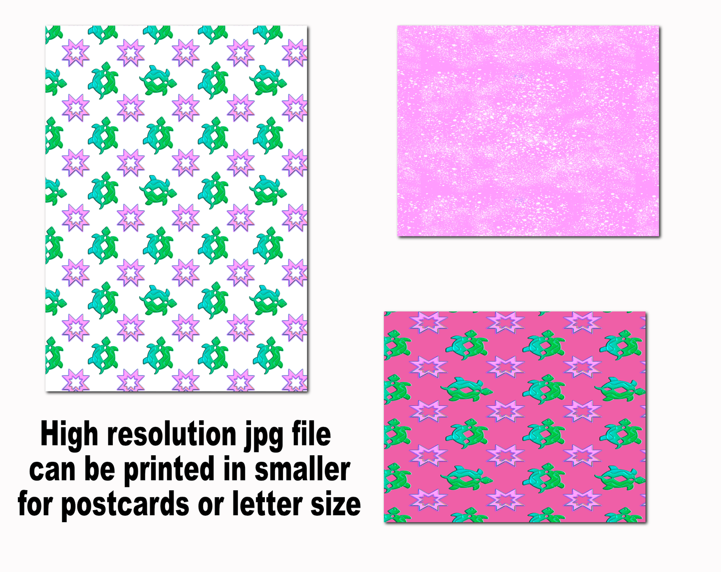 digital paper with southwest turtle pattern
