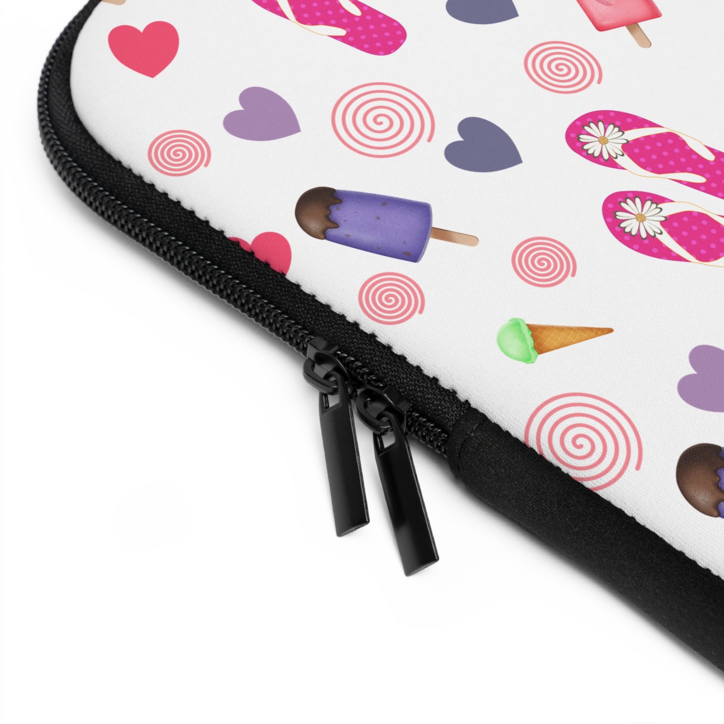 Laptop Sleeve - Summer Flip Flops Fun Bright Colors