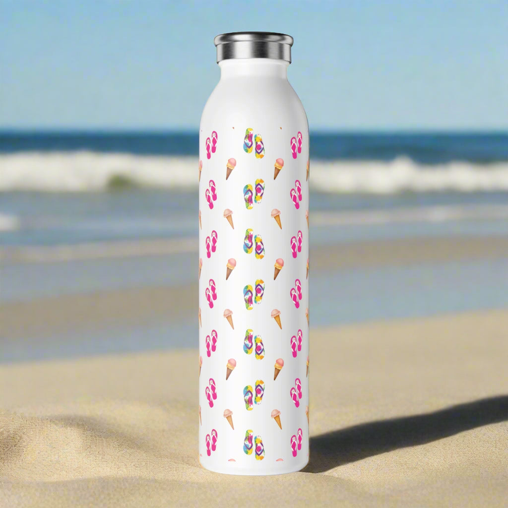 Colorful Ice Cream Summer Slim Water Bottle