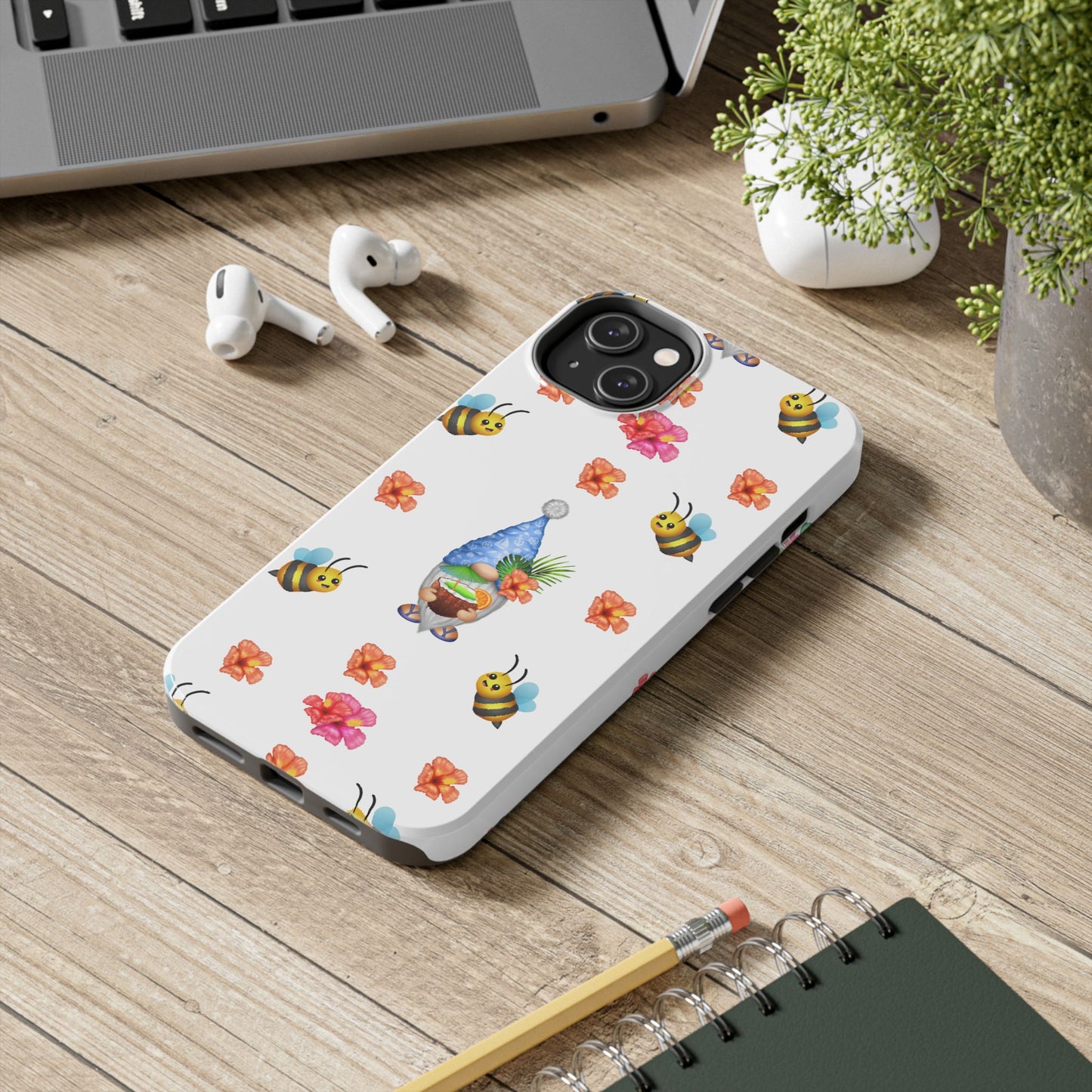 Phone Cases - Tropical Gnomes and Flowers Fun Design