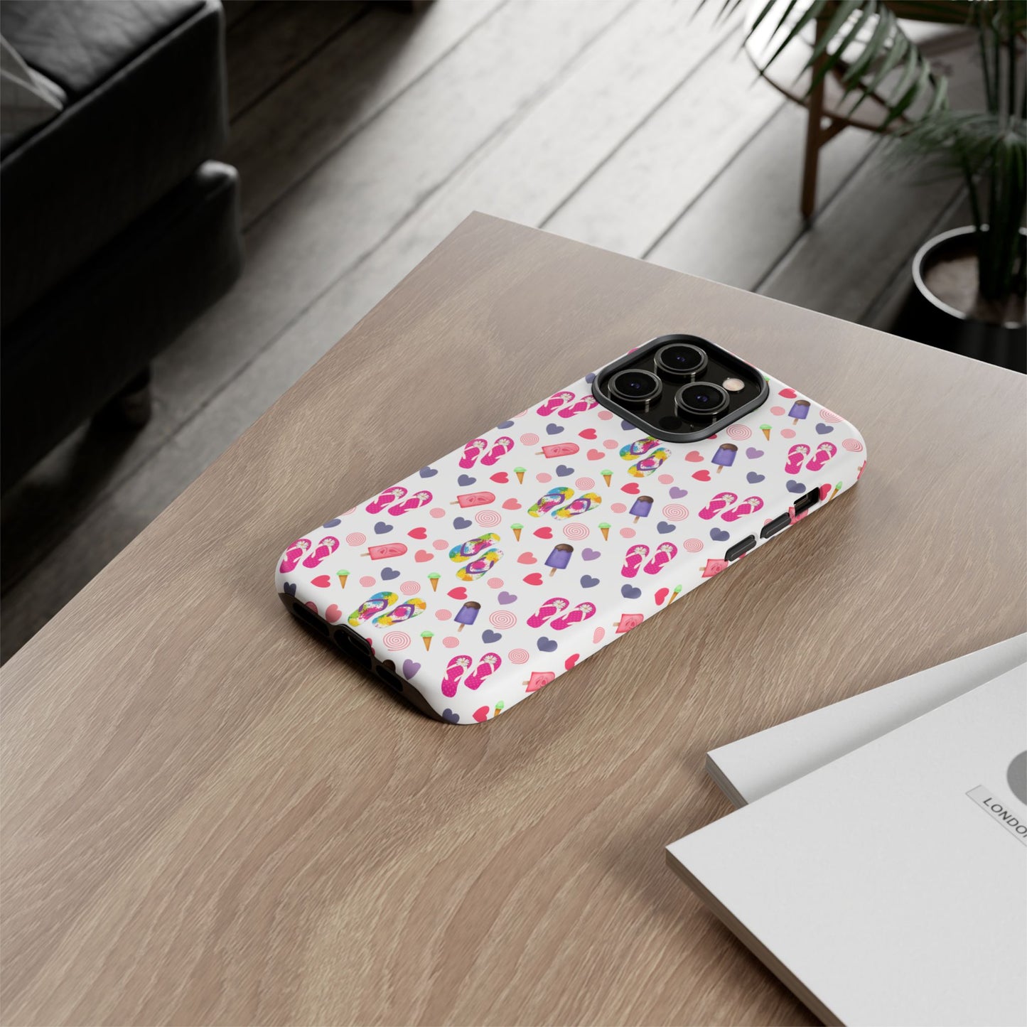 Phone Case Tough Cases - Summer Flip Flops Design