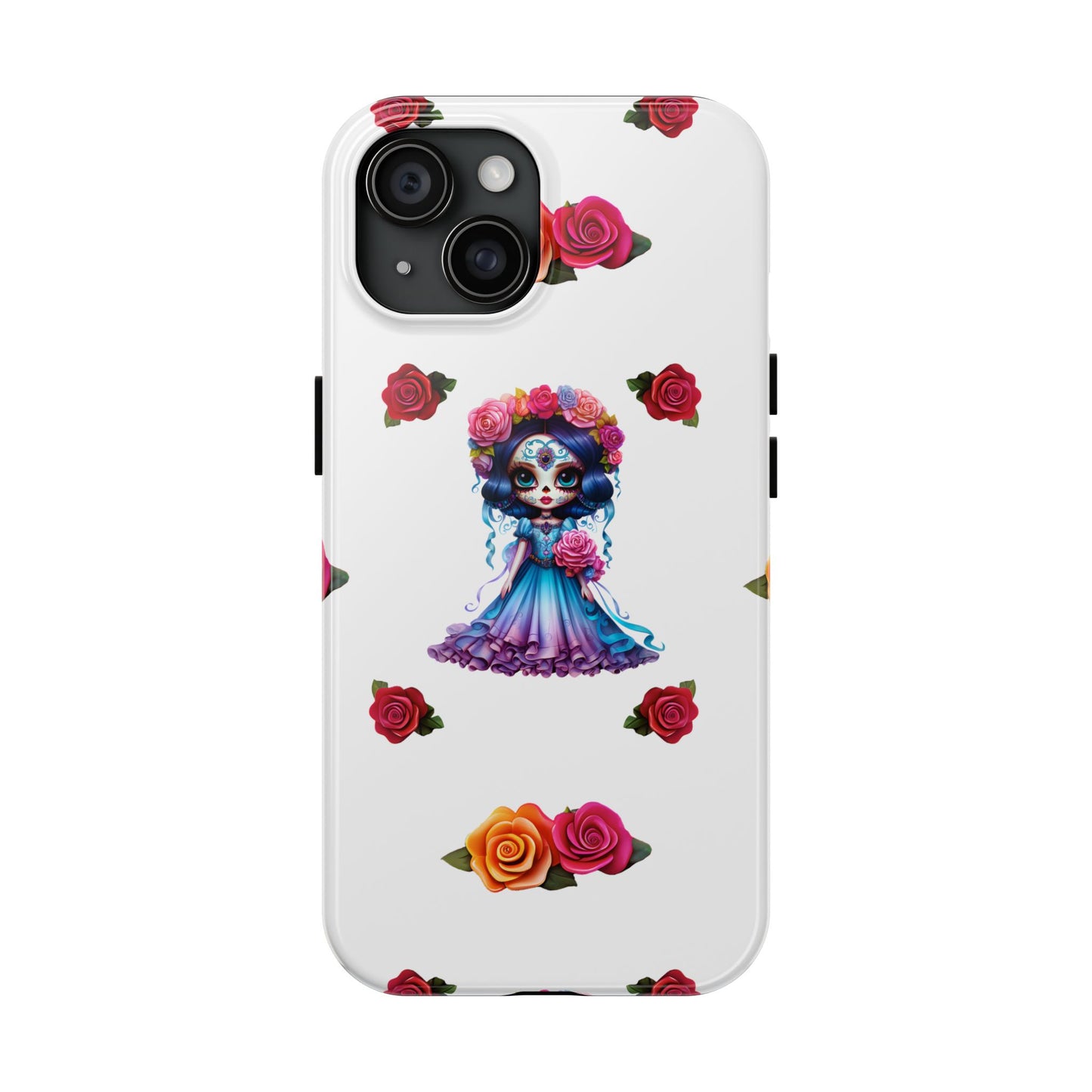 Phone Case - Purple Sugar Skull Day of the Dead Design