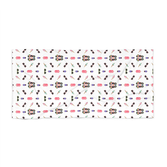 Vibrant Beach Towel with Tropical Prints – Perfect for Summer Fun!