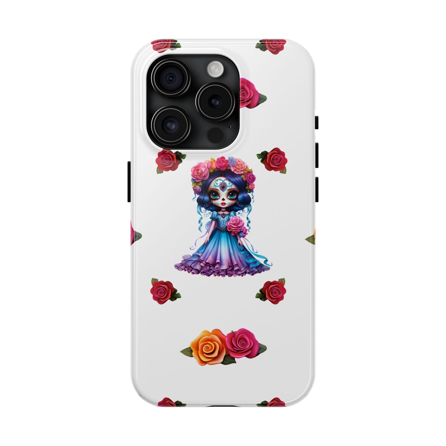 Phone Case - Purple Sugar Skull Day of the Dead Design