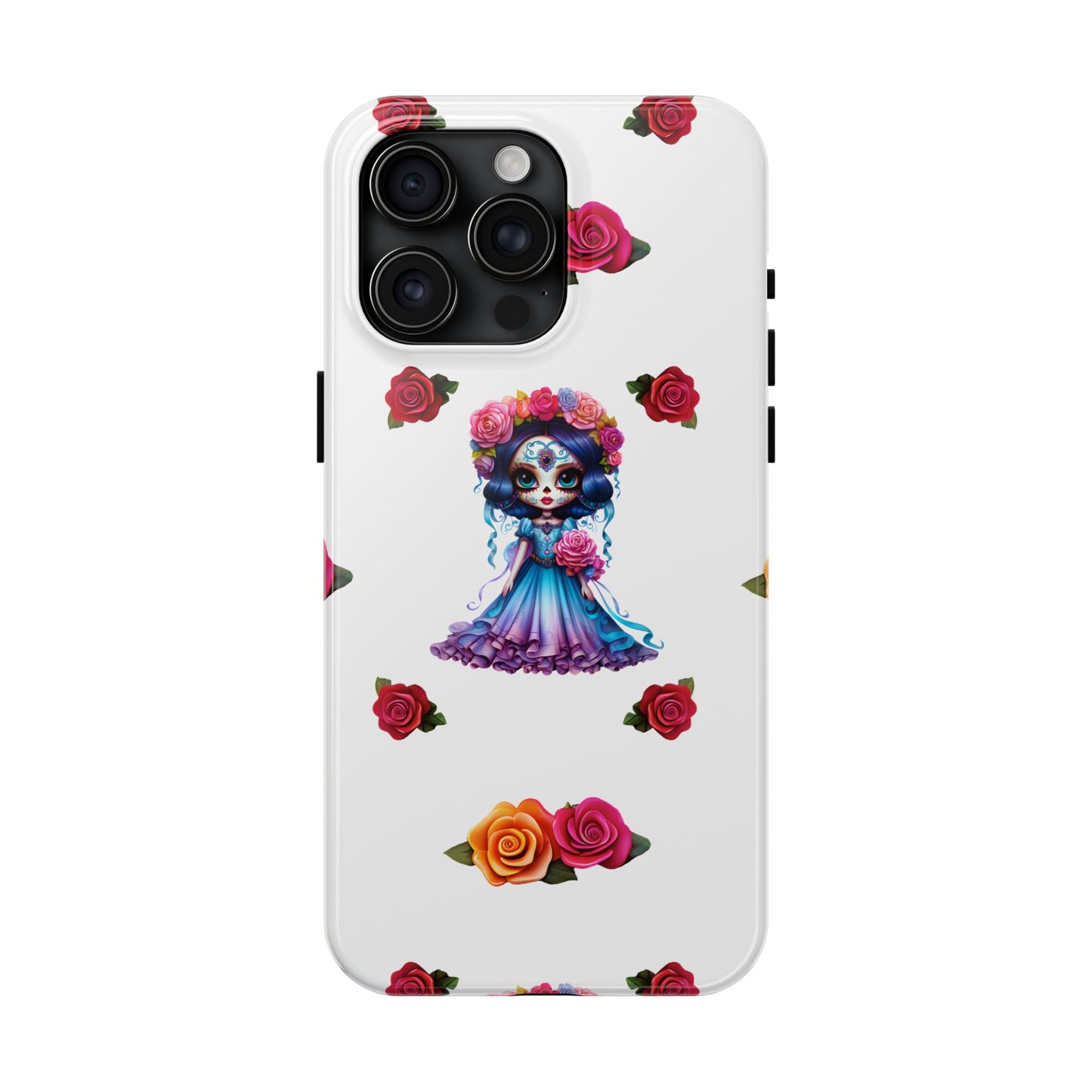 Phone Case - Purple Sugar Skull Day of the Dead Design