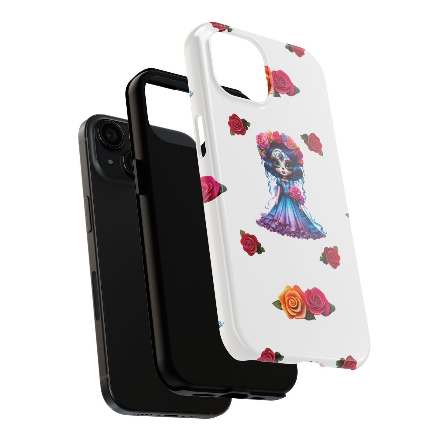 Phone Case - Purple Sugar Skull Day of the Dead Design
