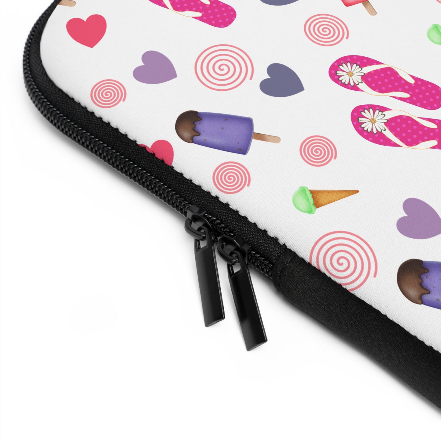 Laptop Sleeve - Summer Flip Flops Fun Bright Colors