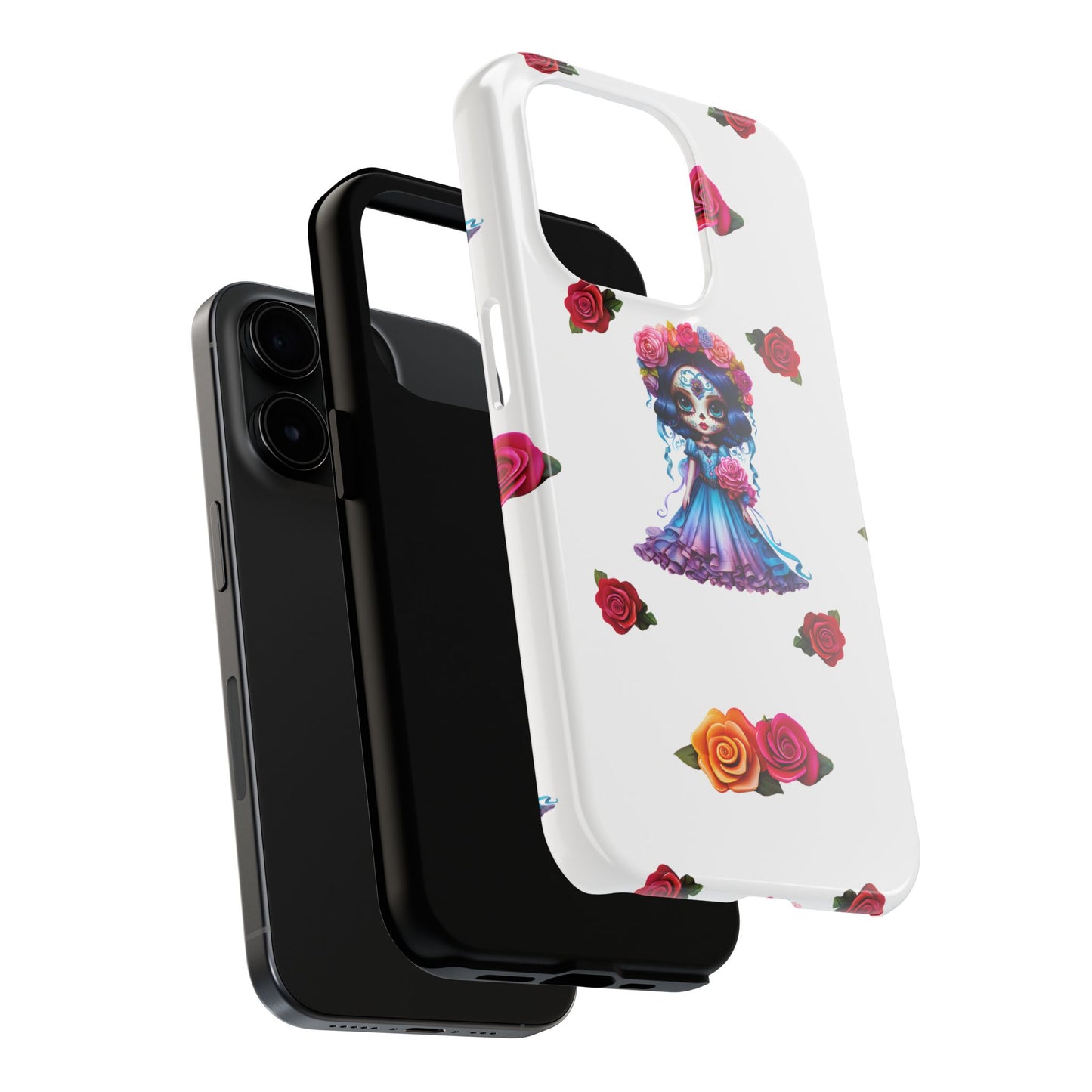 Phone Case - Purple Sugar Skull Day of the Dead Design