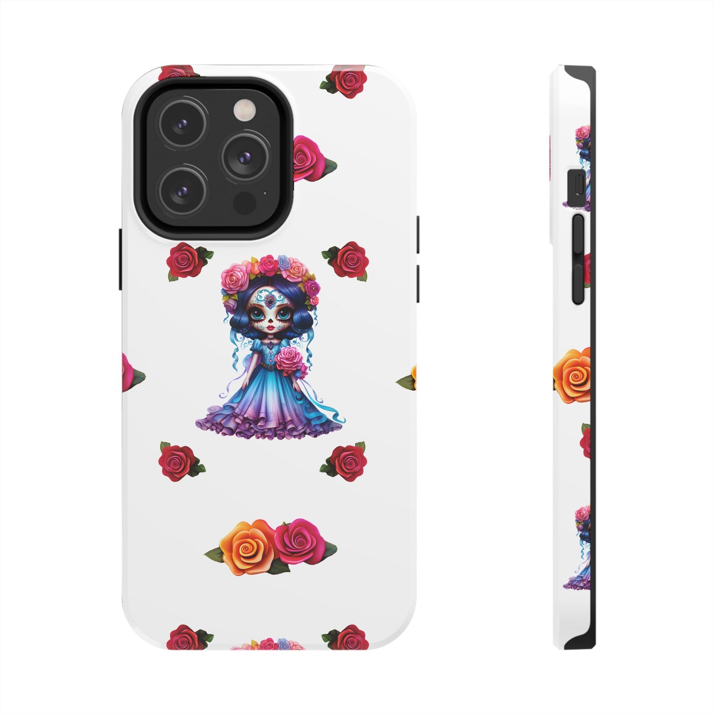 Phone Case - Purple Sugar Skull Day of the Dead Design
