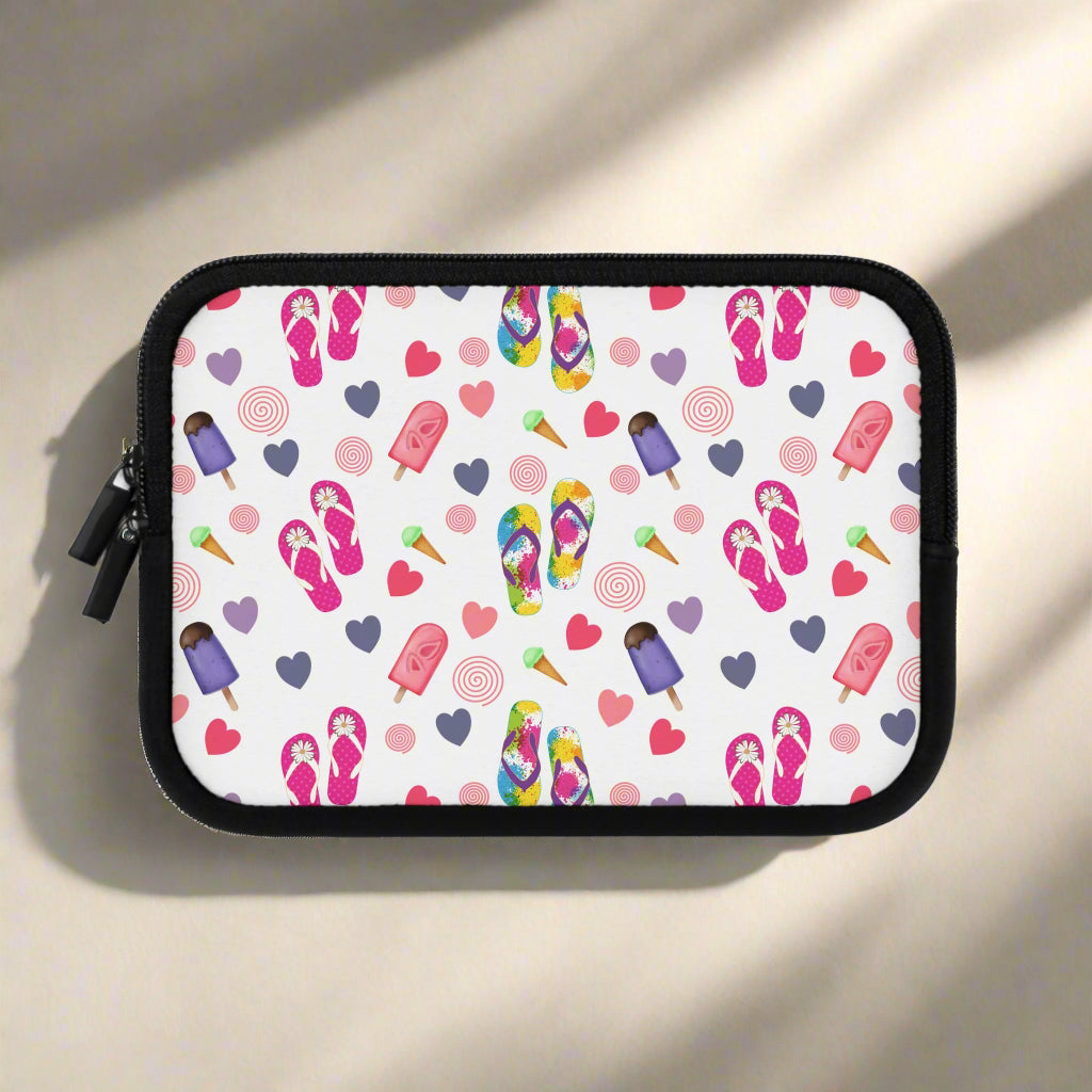Laptop Sleeve - Summer Flip Flops Fun Bright Colors