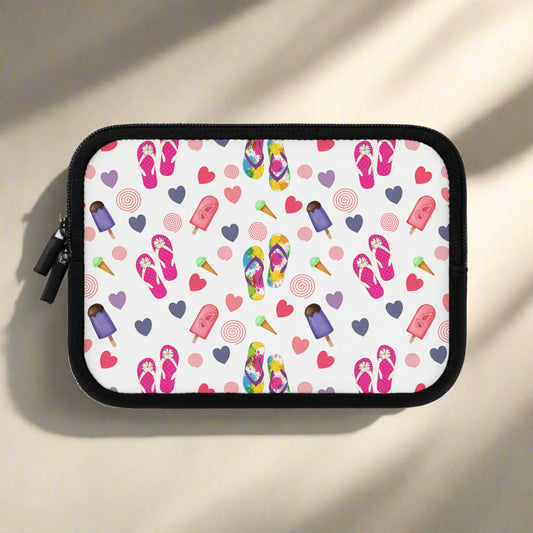 Laptop Sleeve - Summer Flip Flops Fun Bright Colors