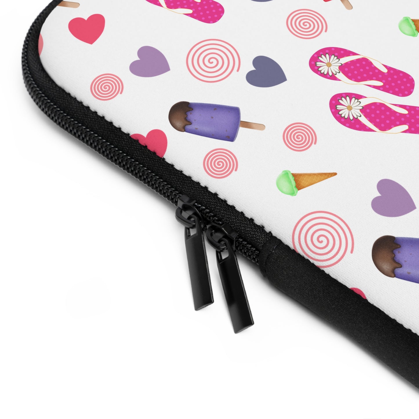 Laptop Sleeve - Summer Flip Flops Fun Bright Colors