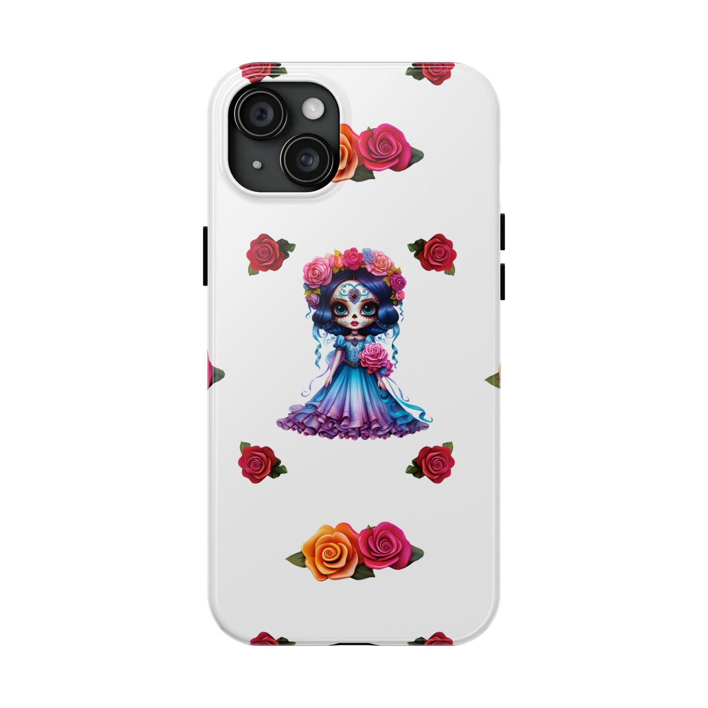 Phone Case - Purple Sugar Skull Day of the Dead Design