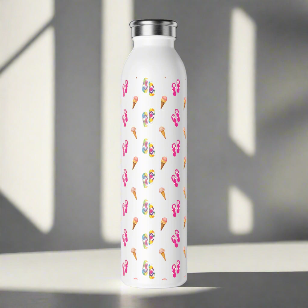 Colorful Ice Cream Summer Slim Water Bottle