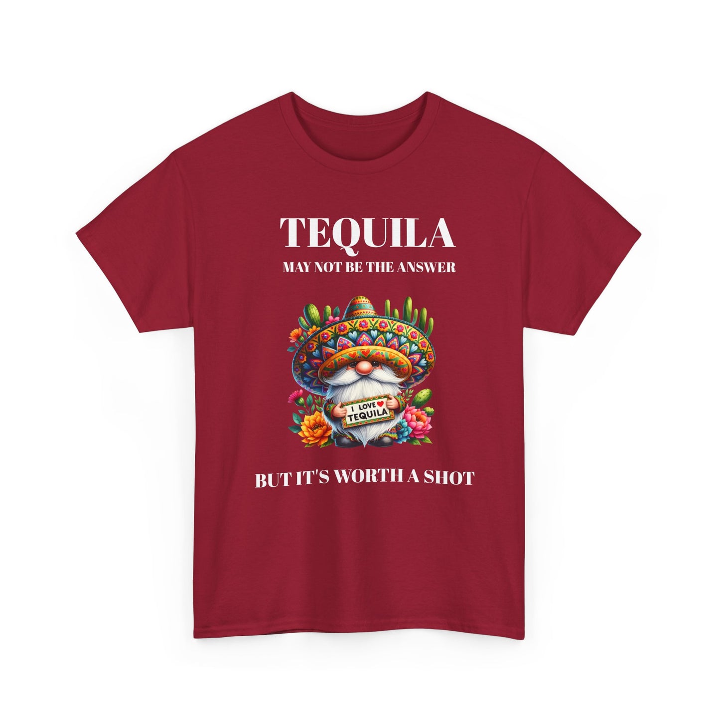 T-Shirt - Cute Gnome with Tequila Saying
