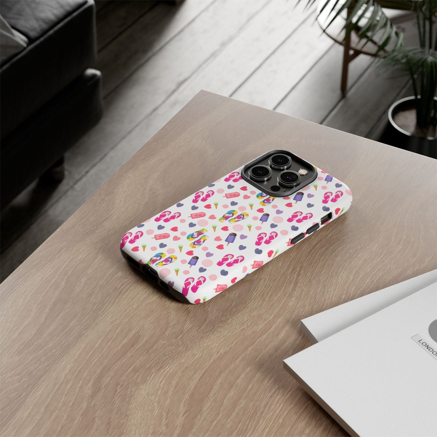 Phone Case Tough Cases - Summer Flip Flops Design