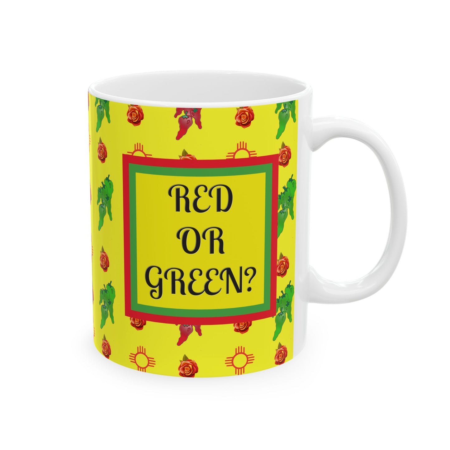 Mug, Red or Green New Mexico Question, 11oz/15oz