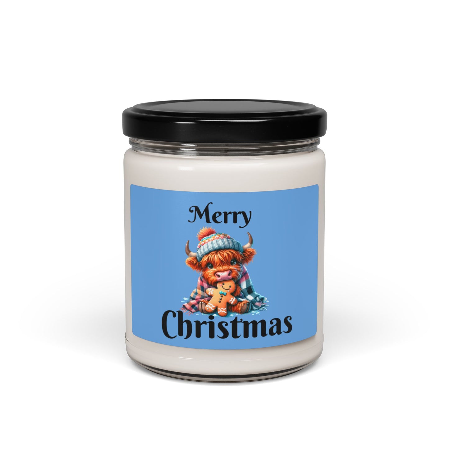 Candle, Highland Cow Eating Gingerbread, 9oz