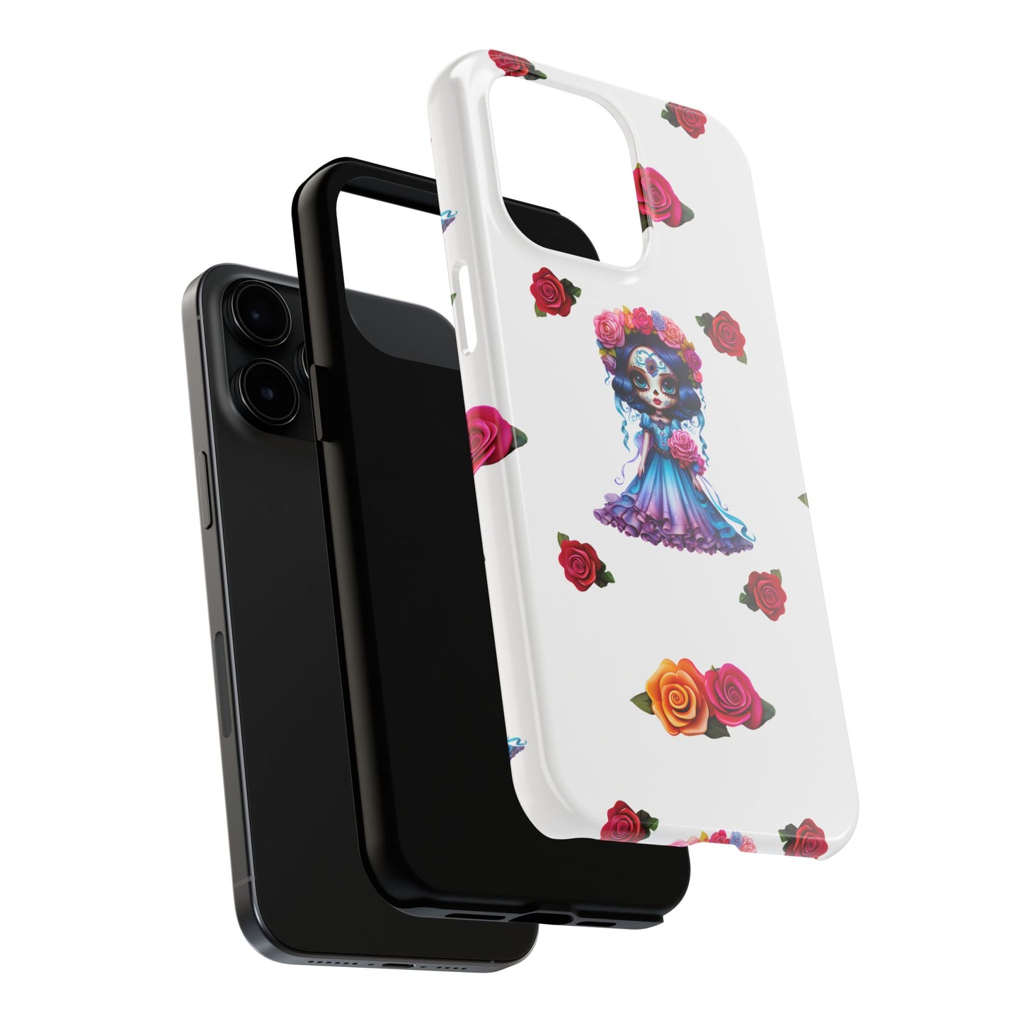 Phone Case - Purple Sugar Skull Day of the Dead Design