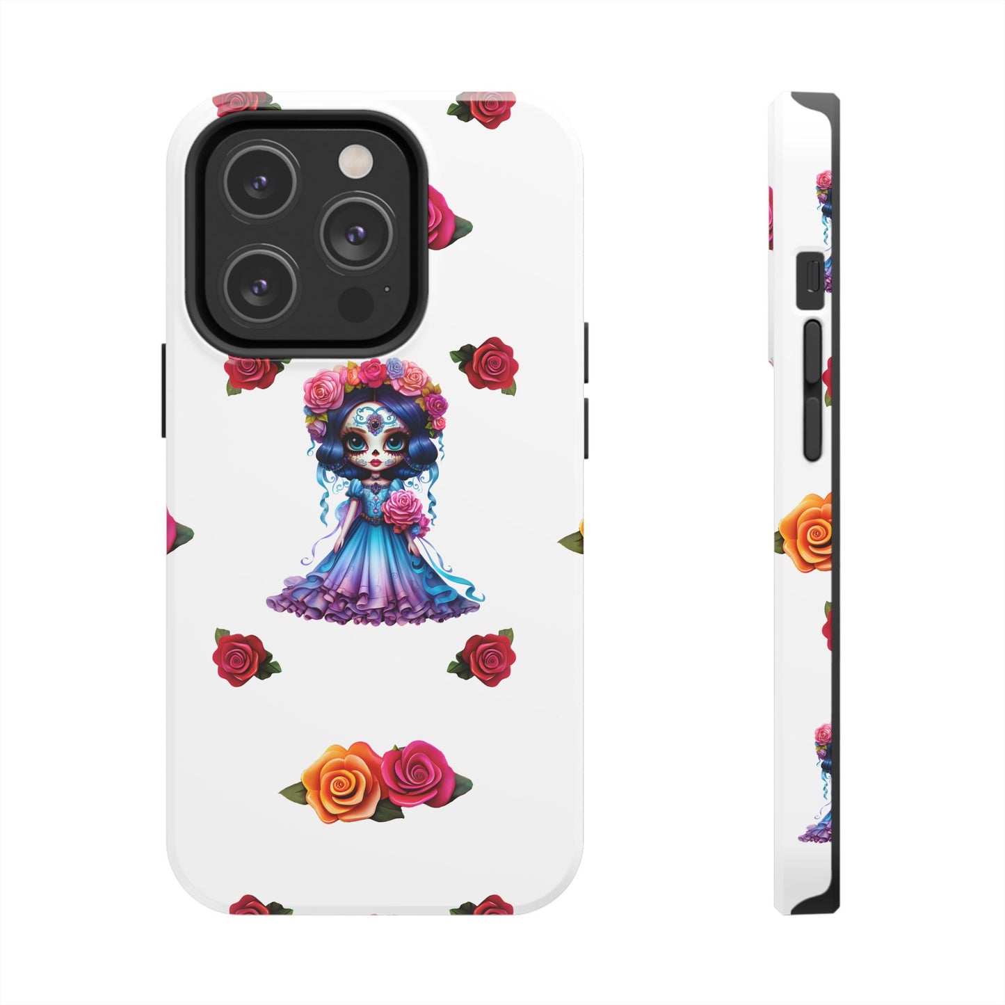 Phone Case - Purple Sugar Skull Day of the Dead Design