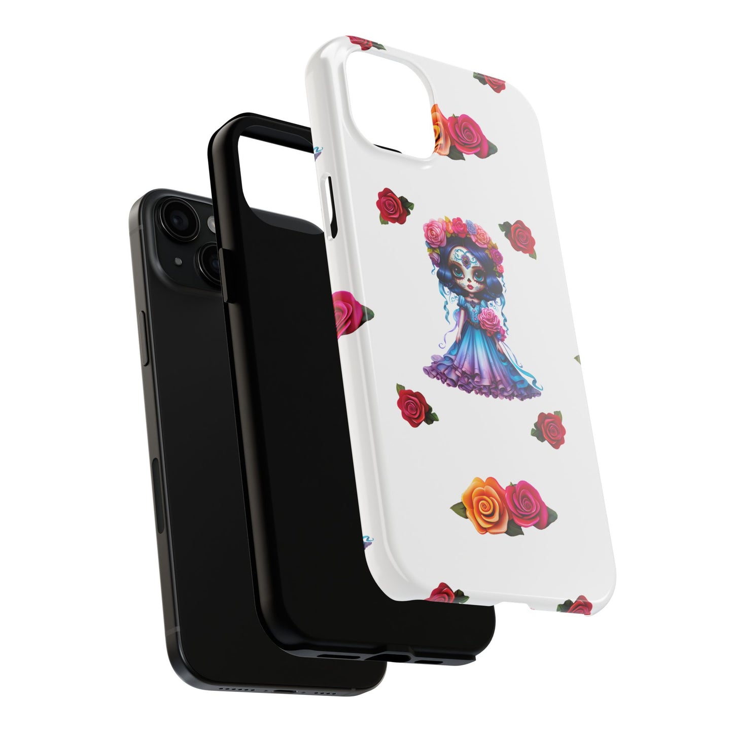 Phone Case - Purple Sugar Skull Day of the Dead Design