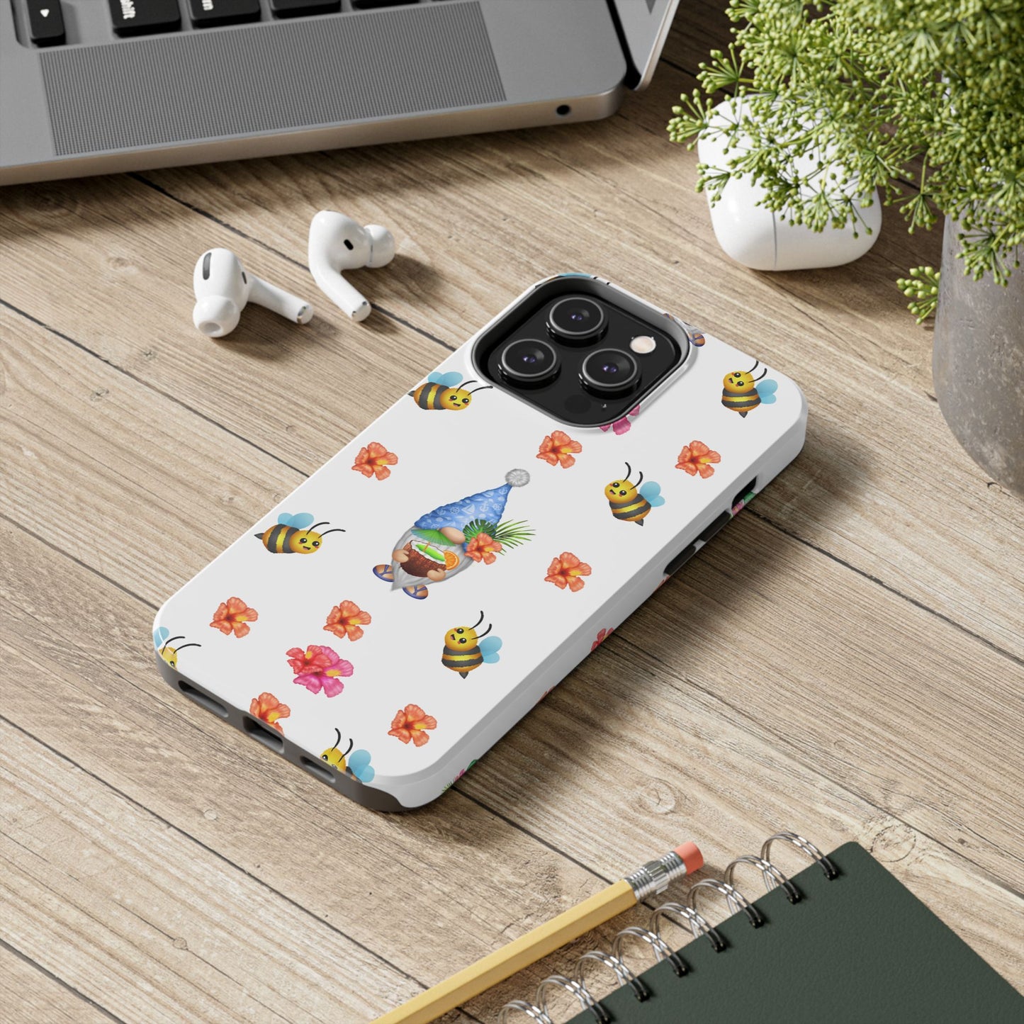 Phone Cases - Tropical Gnomes and Flowers Fun Design