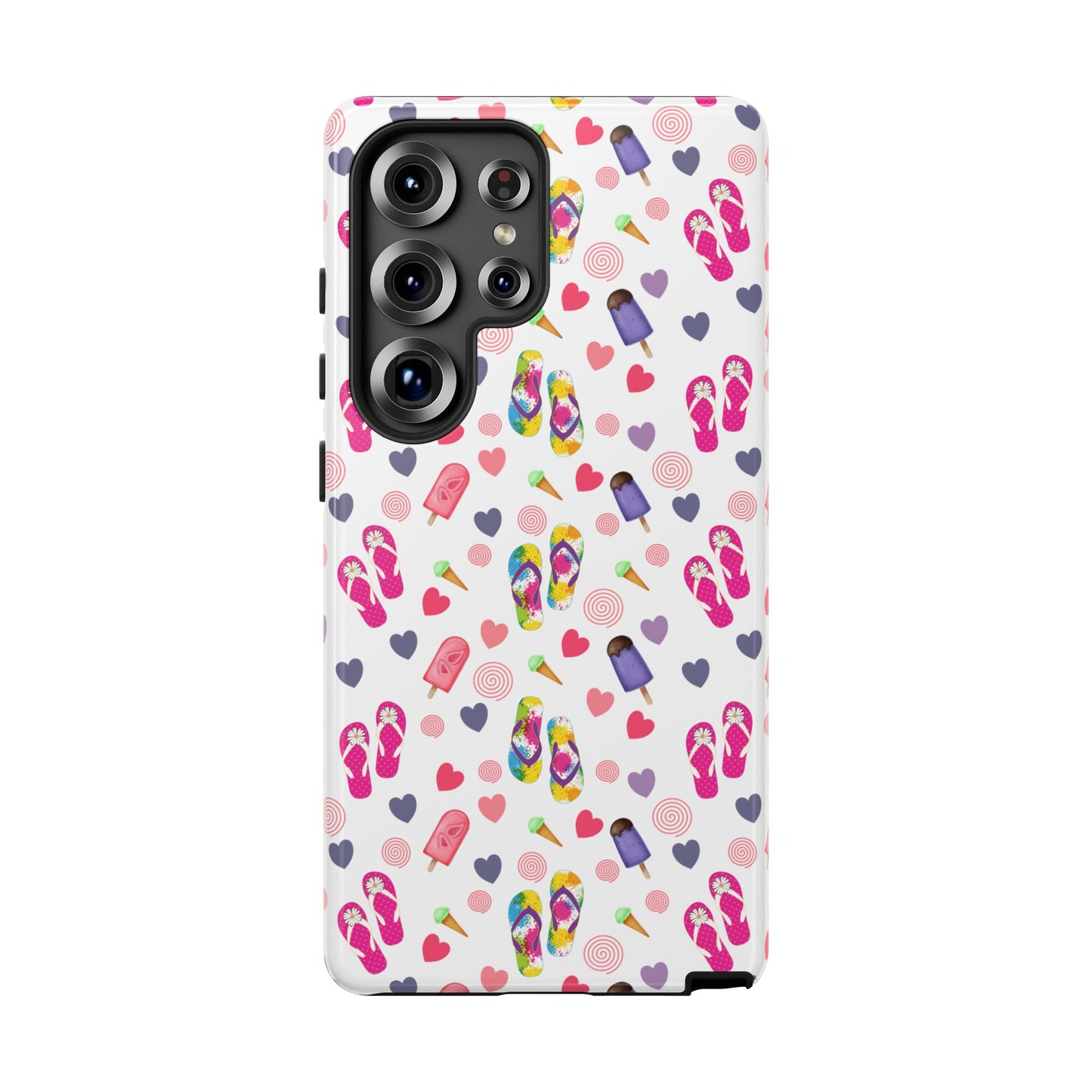 Phone Case Tough Cases - Summer Flip Flops Design