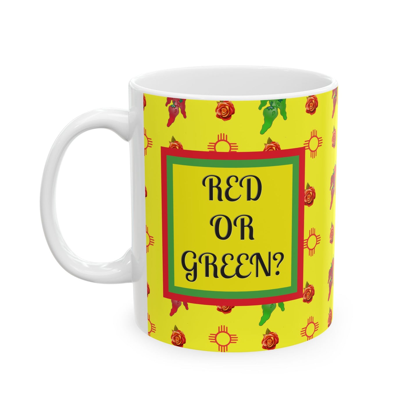 Mug, Red or Green New Mexico Question, 11oz/15oz