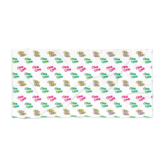 Colorful Tropical Vibes Beach Towel – Perfect for Summer Fun, Pool Parties & Vacations