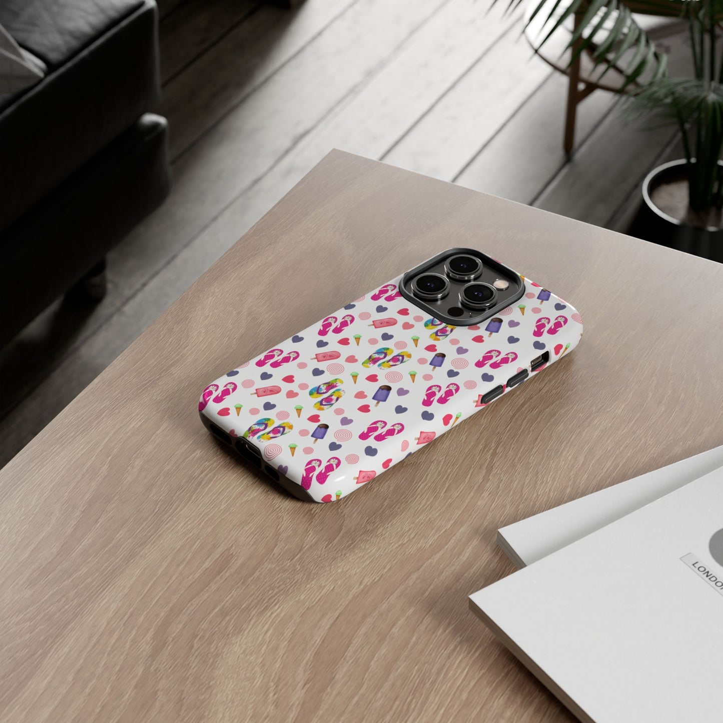 Phone Case Tough Cases - Summer Flip Flops Design