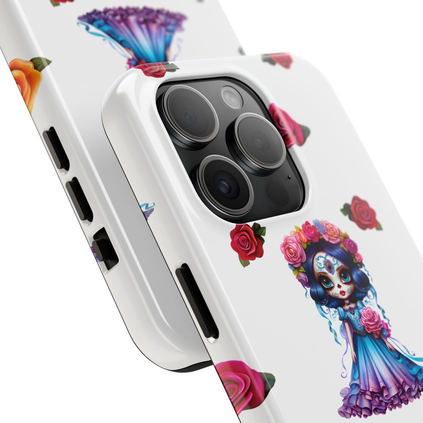 Phone Case - Purple Sugar Skull Day of the Dead Design