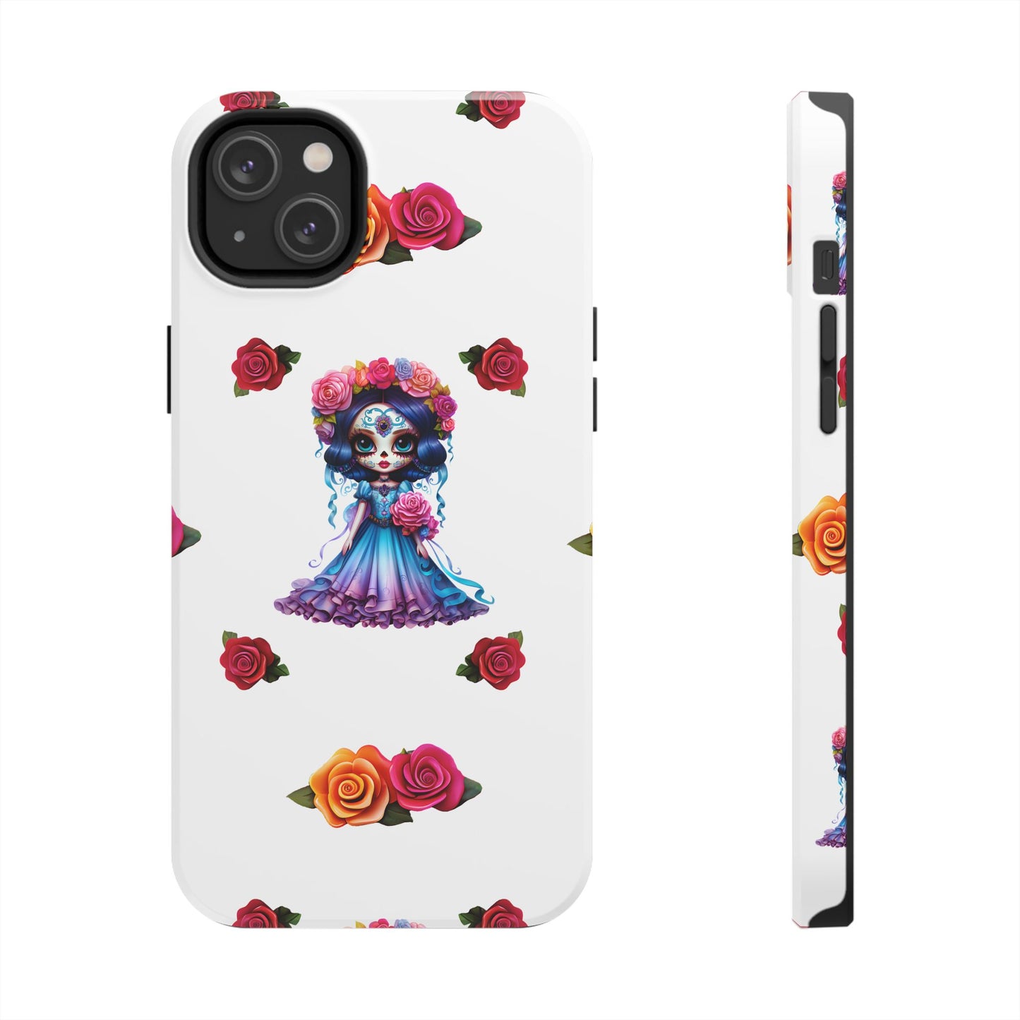 Phone Case - Purple Sugar Skull Day of the Dead Design