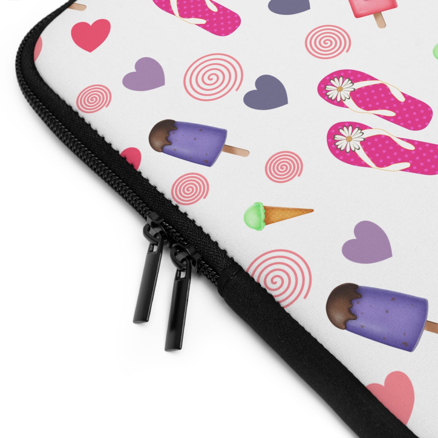 Laptop Sleeve - Summer Flip Flops Fun Bright Colors