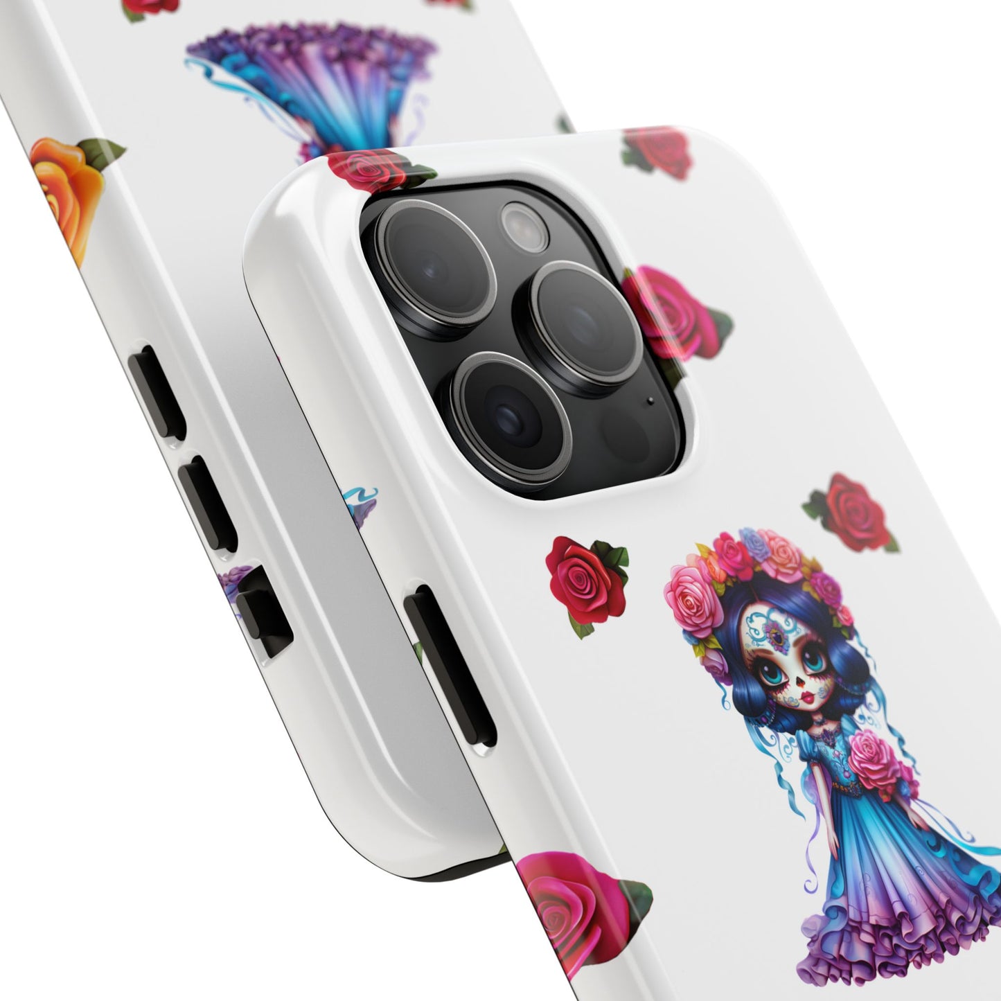 Phone Case - Purple Sugar Skull Day of the Dead Design